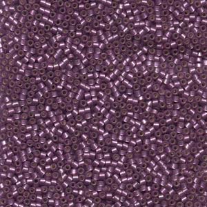 11/0 – Miyuki Delica - 5g Bag – Semi Mat Silver Lined Violet Dyed – DB0695