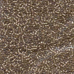 11/0 – Miyuki Delica - 5g Bag – Sparkling Light Bronze Lined Crystal – DB0907