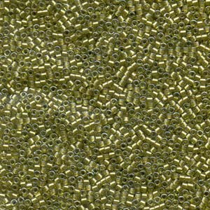 11/0 – Miyuki Delica - 5g Bag – Sparkling Lt Yellow Lined Chartreuse – DB0908