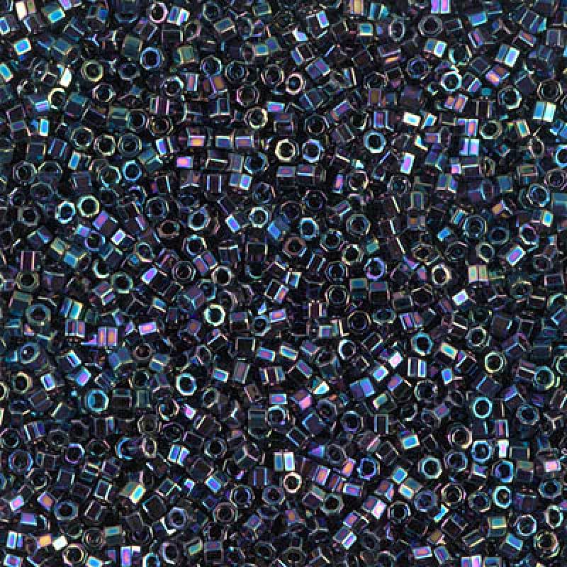8/0 – Miyuki Hex Cut Delica - 10g Bag – Medium Blue Iris – DBC0005