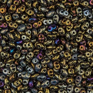 SuperDuo 2.5x5mm 25g Bag – Jet Brown Iris