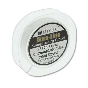 Miyuki Dura-Line - 0.015mm - Crystal - 20 Meter Spool