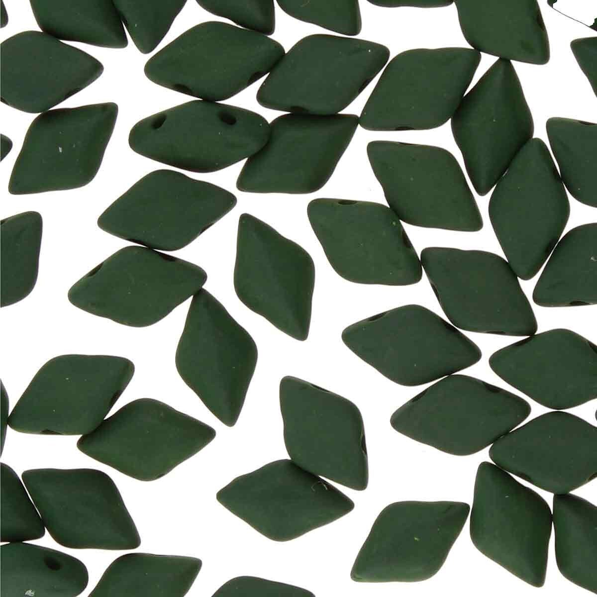 GemDuo 2-Hole 5x8mm – Matte Velvet Forest Green – 5g