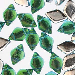 GemDuo 2-Hole 5x8mm – Backlit AquaSol – 5g