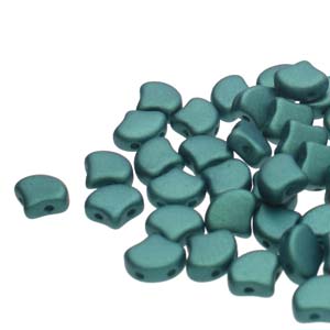 Ginko Beads 7.5mm – 10g Pack (approx 35 beads) – Chatoyant Shimmer Green