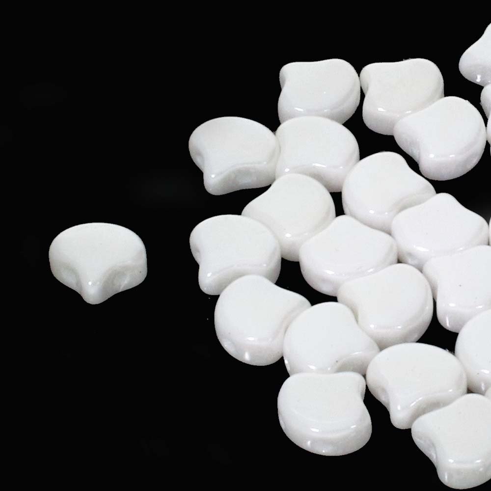 Ginko Beads 7.5mm - 10g Pack (approx 35 beads) - Chalk Luster