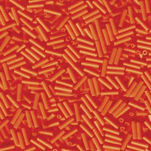 6mm Miyuki Bugle Beads 10g – Opaque Orange - 406
