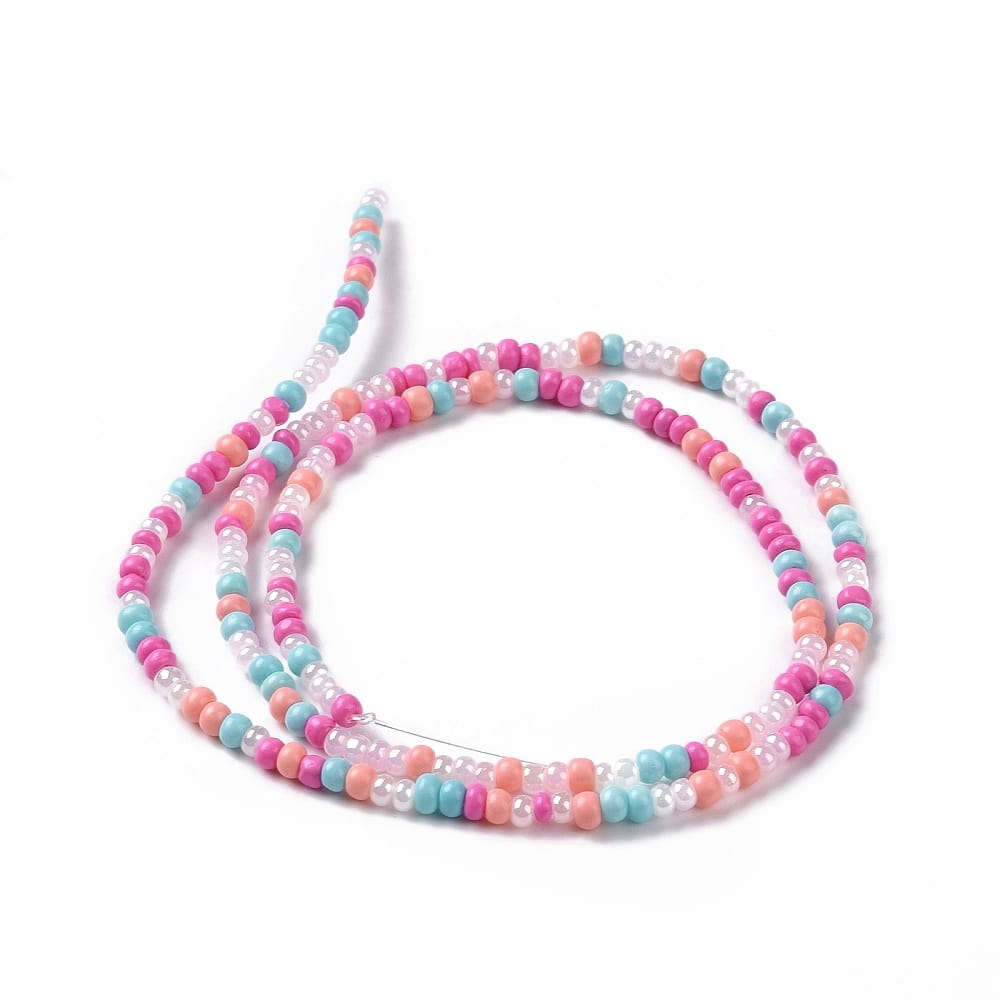 8/0 FGB Seed Bead Mixed 16 Inch Strand - Approx 190 Beads - Hawaiian
