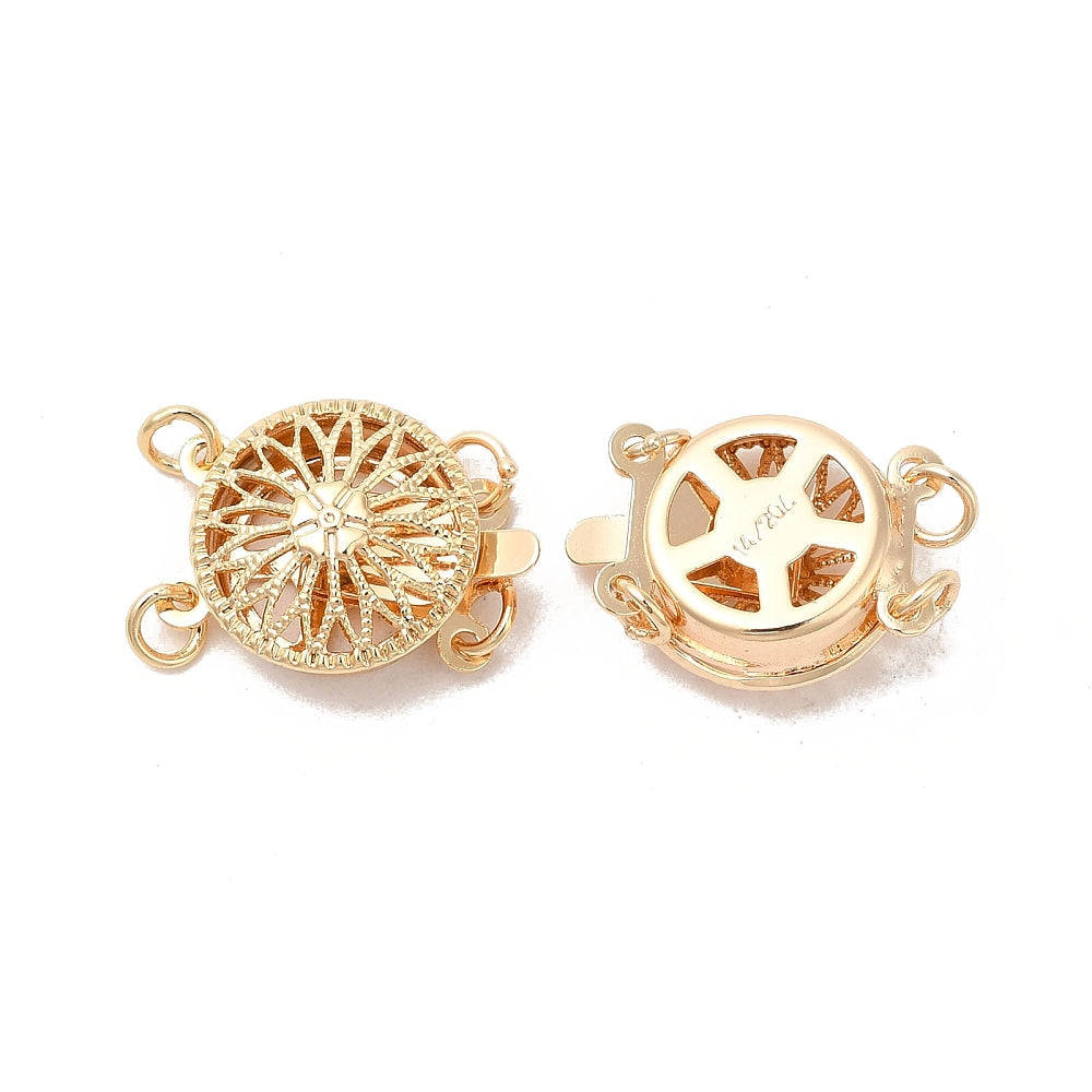 18k Gold Plated Filigree Box Clasp 12x16mm