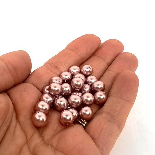 8mm Czech Round Glass Pearl Pack of 25 – 70427 – Ballerina