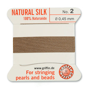 Griffin Silk Bead Cord No2 (0.45mm) – Beige