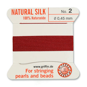 Griffin Silk Bead Cord No2 (0.45mm) – Garnet