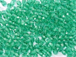 3mm Czech Fire Polish – 50720 Light Emerald x 100