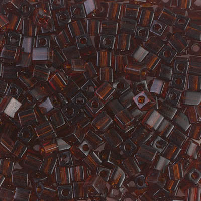 Miyuki Cubes 3mm - 5g Bag – Transparent Dark Topaz