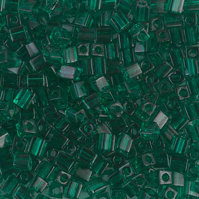 Miyuki Cubes 3mm - 5g Bag – Transparent Emerald