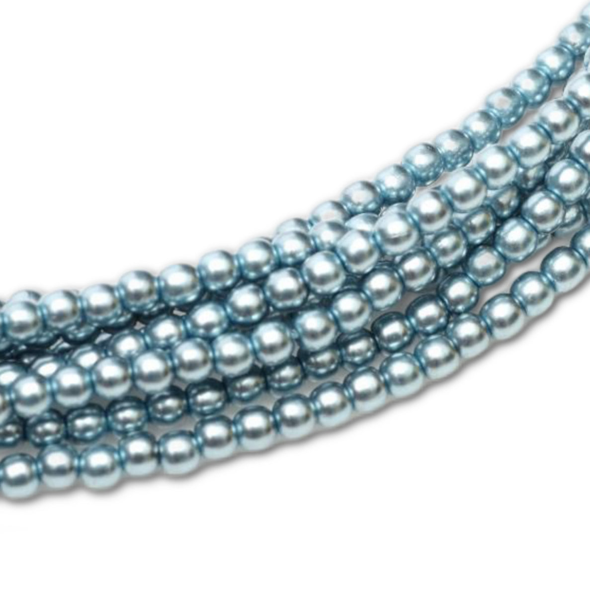 3mm Czech Round Glass Pearl - Bag of 100 – 10210 - Comet Blue