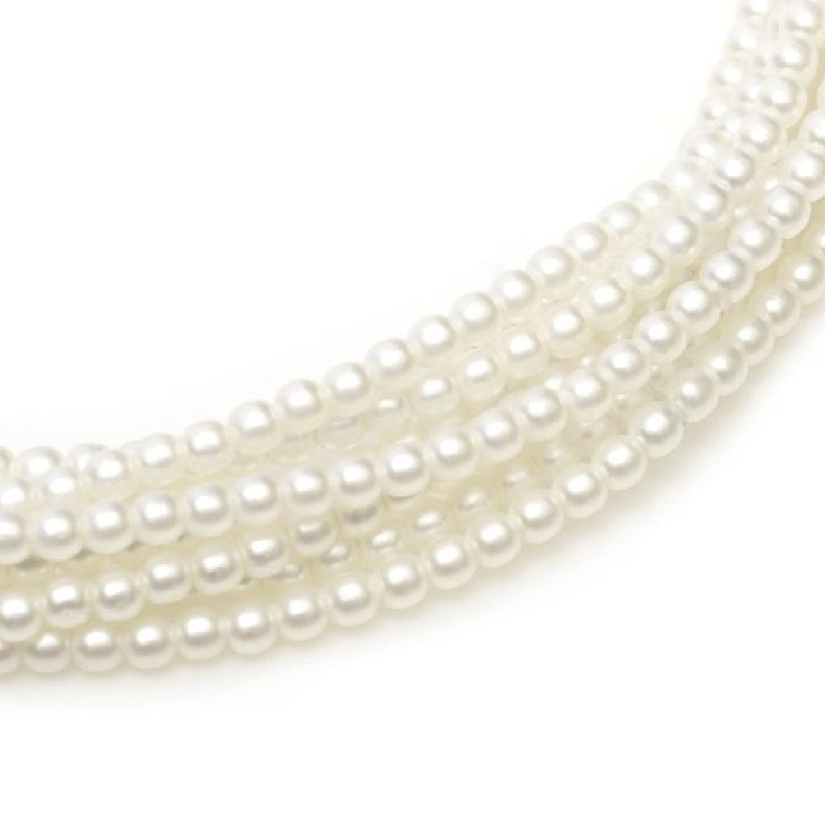 3mm Czech Round Glass Pearl - Bag of 100 – 75400 – White Satin