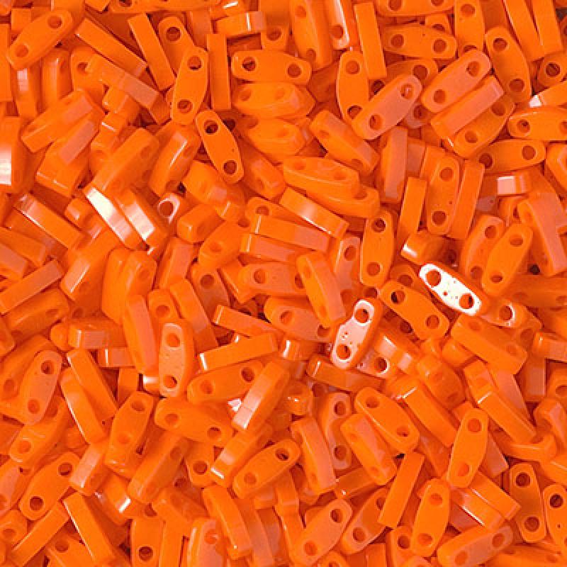 Miyuki Quarter Tila Beads - 5g Bag – Opaque Orange - QTL0406