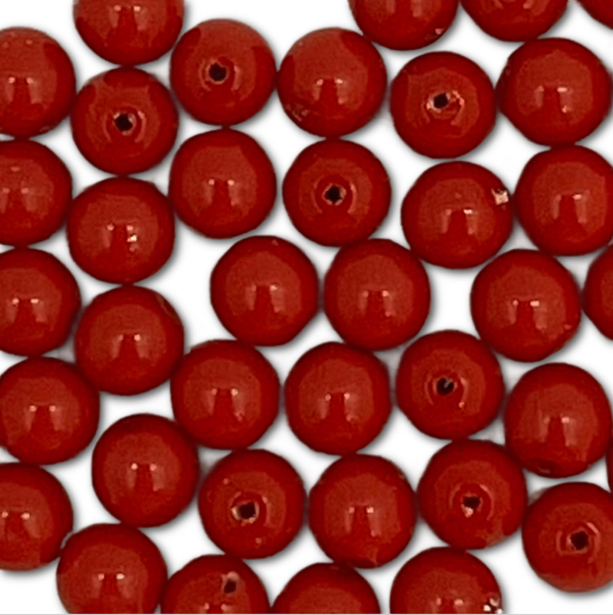 3mm Czech Round Glass Pearl - Bag of 100 - 48158 – Dark Coral