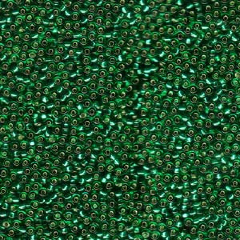11/0 Miyuki Seed Beads - Silver Lined Emerald - Colour 17 - 250g Wholesale Bag