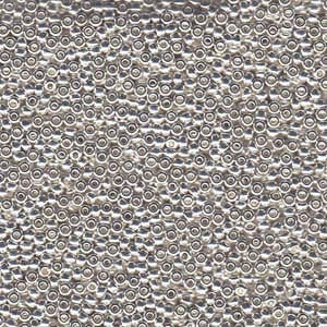15/0 Miyuki Seed Beads 5g bag – Bright Silver Plated - Colour 961