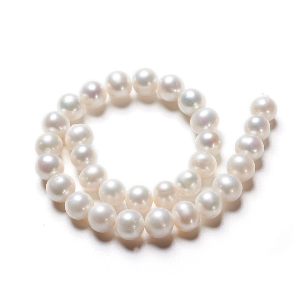 8-9mm Cream Freshwater Pearl Strand – Approx 40 Beads