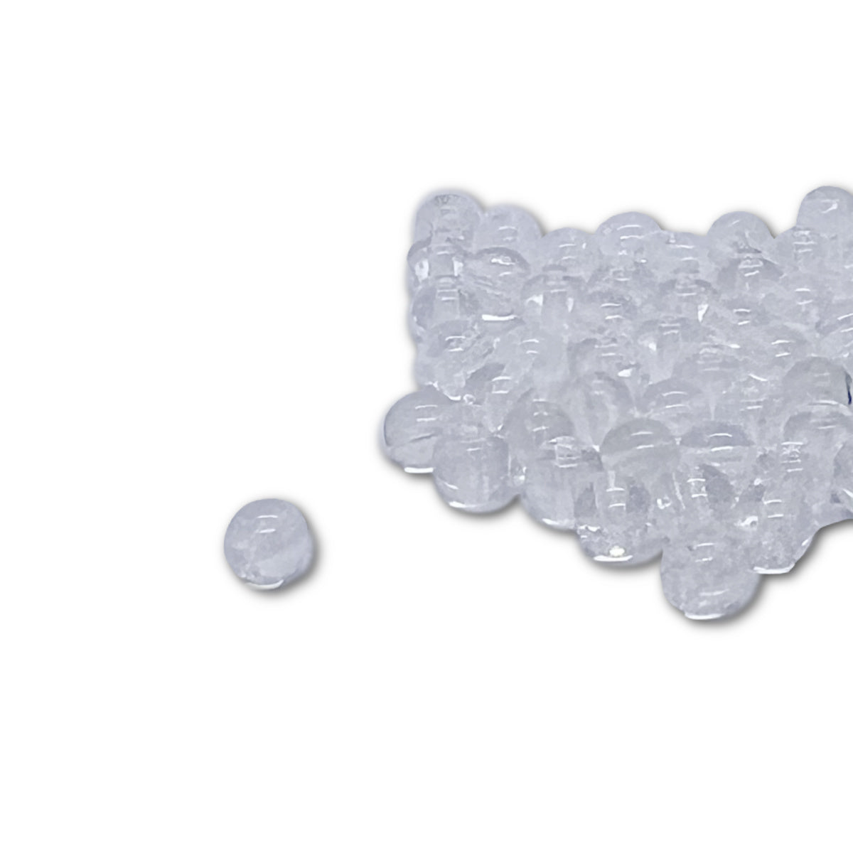 Jablonex Recycled - 4mm Bubbles - Crystal - Pack of 50