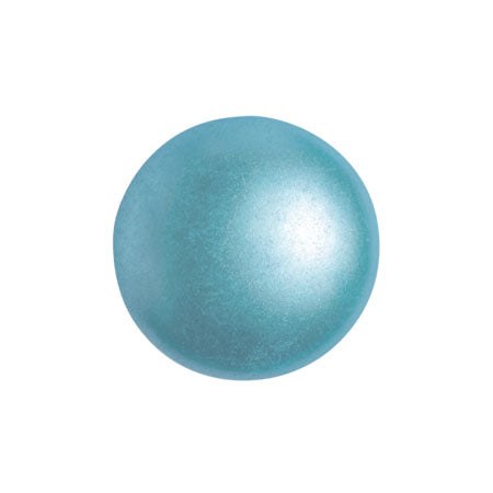 14mm Czech Glass Cabochon - Pastel Aqua