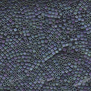 Miyuki 1.8mm Cube Beads - 5g Bag - Matte Metallic Blue Green