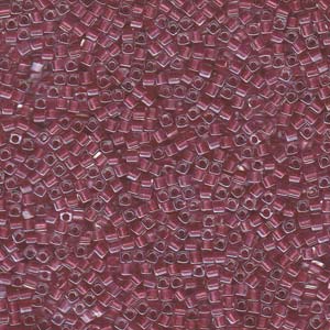 Miyuki 1.8mm Cube Beads - 5g Bag - Sparkle Rose Lined Crystal