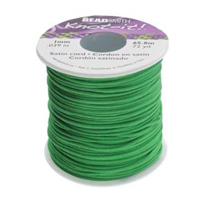 1mm Emerald Satin Cord – Per Meter