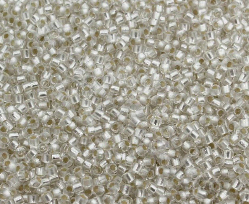 Toho Size 15 Seed Beads 5g - Silver Lined Crystal
