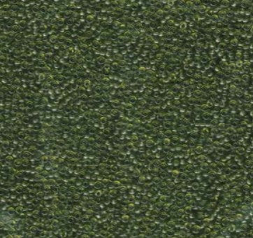 11/0 Miyuki Seed Beads - 25g Bag – Transparent Olive Green - Colour 158