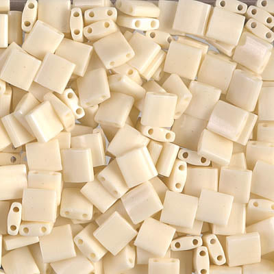 Miyuki Tila Beads - 5g Bag - Opaque Ivory - TL0491