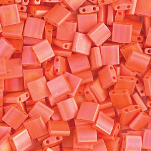Miyuki Tila Beads - 5g Bag - Matte Opaque Orange AB - TL0406FR