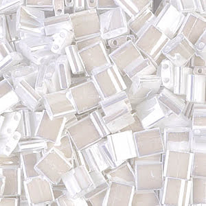 Miyuki Tila Beads - 5g Bag – White Pearl Ceylon - TL0420