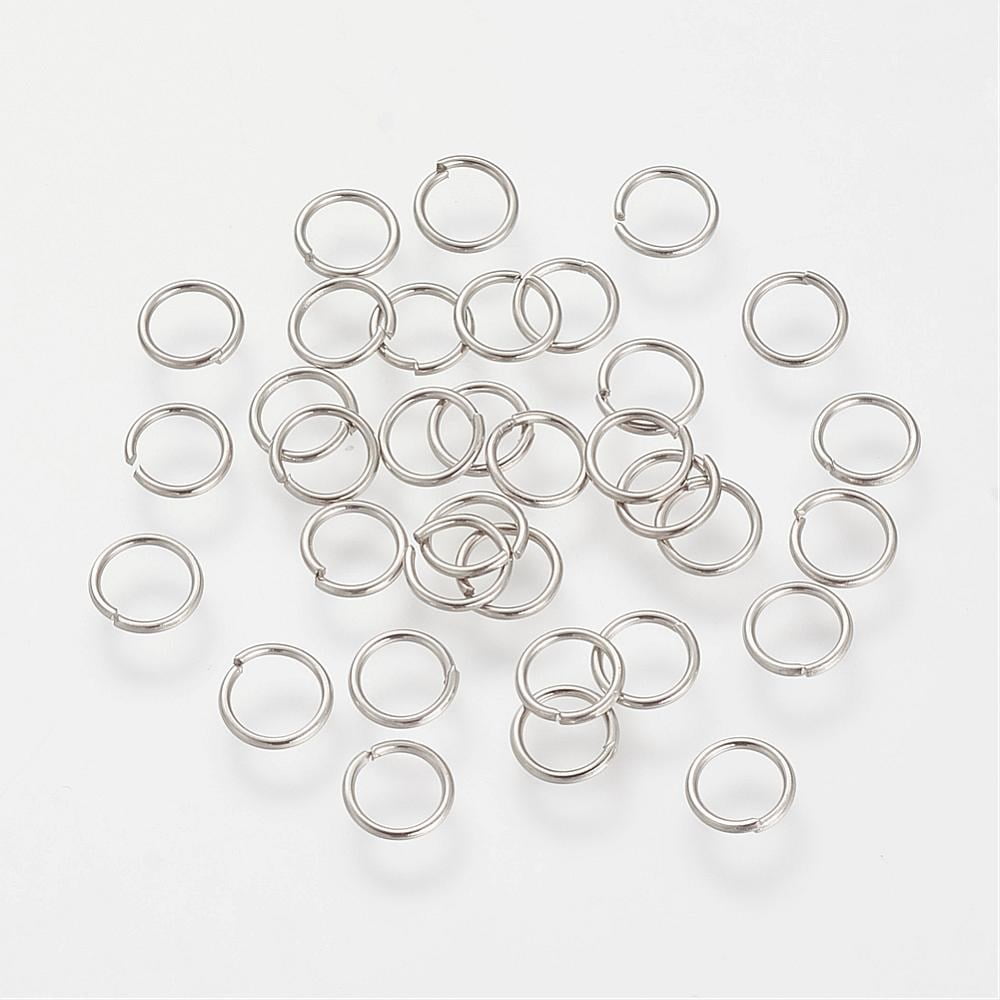 Silver Plated - 7mm Open Jump Rings - Pack of 30