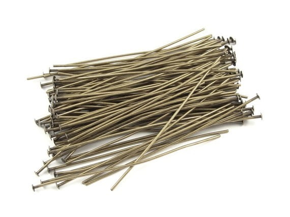 Antique Brass 2 Inch Headpins x 50