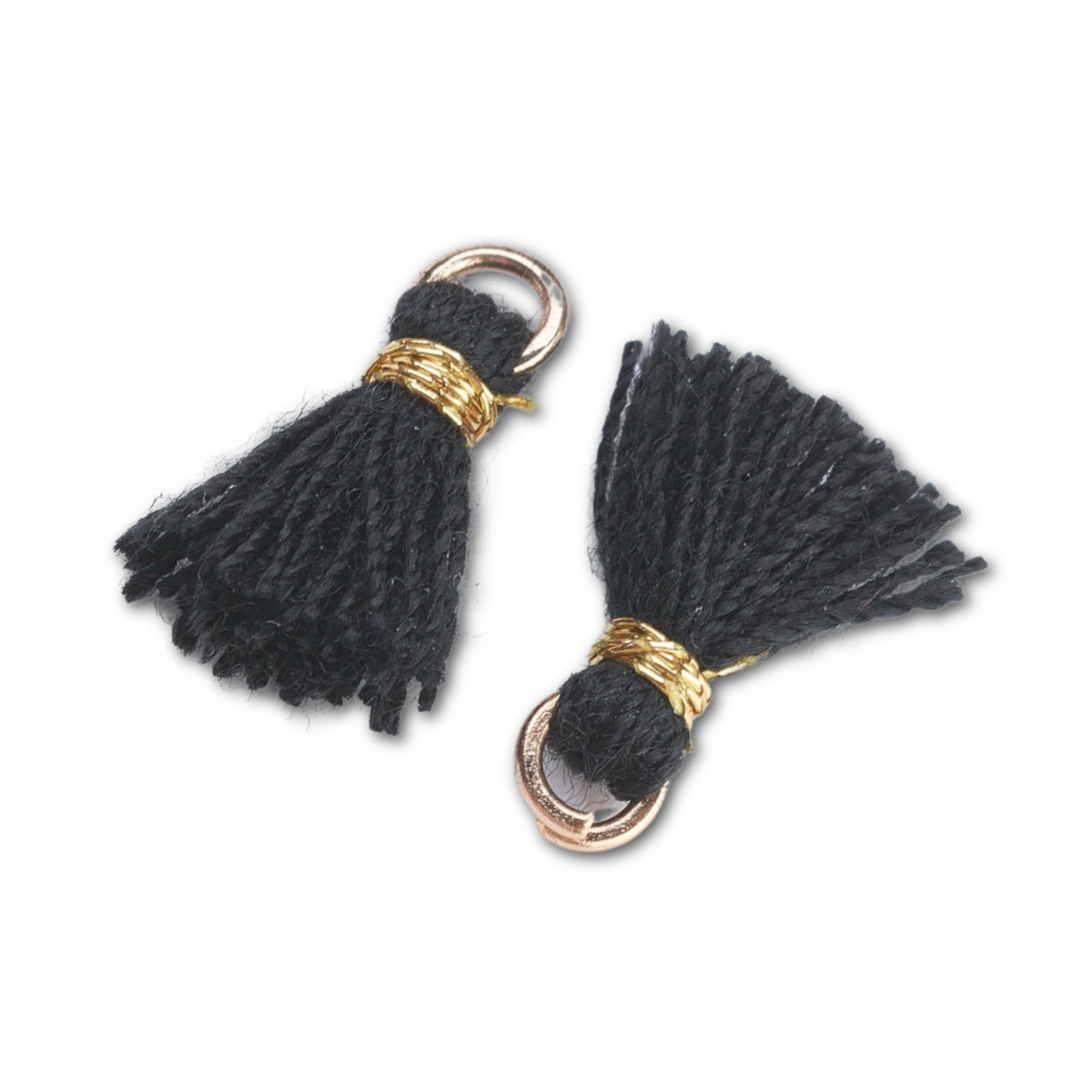 Mini Tassel 1.4cm - Black - Pack of 10