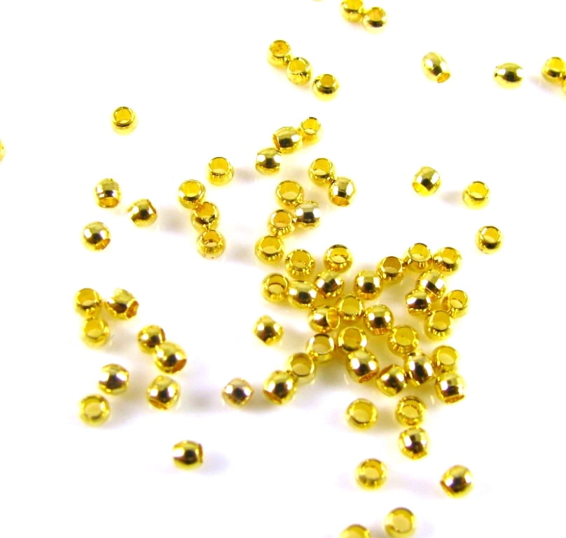Gold Plated Crimps 1.5mm – 1g Bag (approx 80)