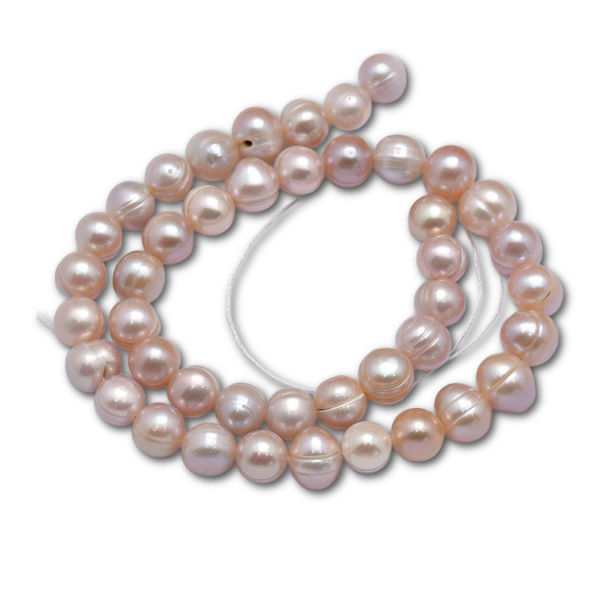 9-10mm Pale Orchid Freshwater Pearl Strand – Approx 40 Beads