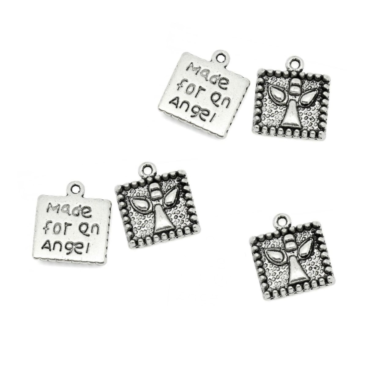 Square Made for an Angel Charm – Pack of 5