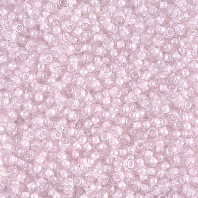11/0 Miyuki Seed Beads - 25g Bag – Pink Lined Crystal - Colour 207