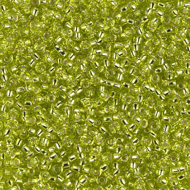 11/0 Miyuki Seed Beads - 25g Bag – Silver Lined Chartreuse - Colour 14