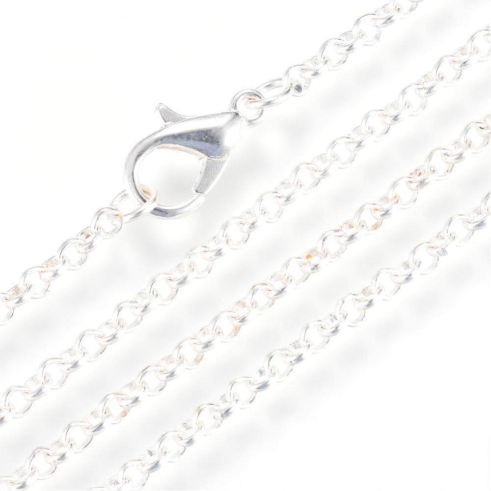 18 Inch Silver Plated Rollo Chain