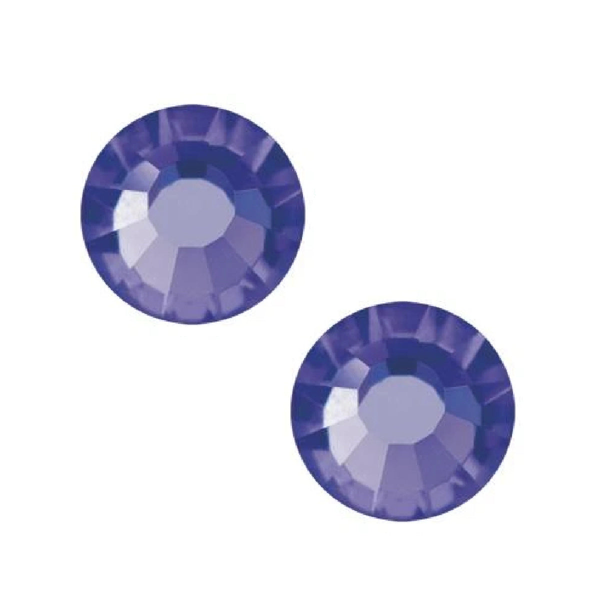 Preciosa SS34 Flat Back Crystal 7.2mm - Pack of 2 - Tanzanite