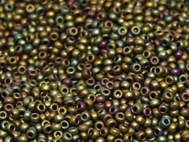 8/0 Miyuki Seed Beads - 25g Bag – Olive Green Gold Luster - Colour 2068