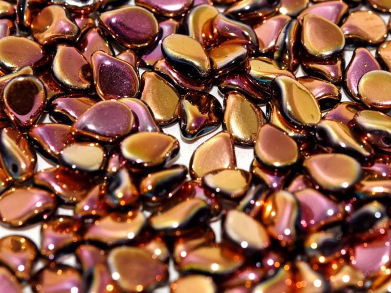 Preciosa 5x7mm Pip Beads – Pack of 30 – Jet Full Capri Rose