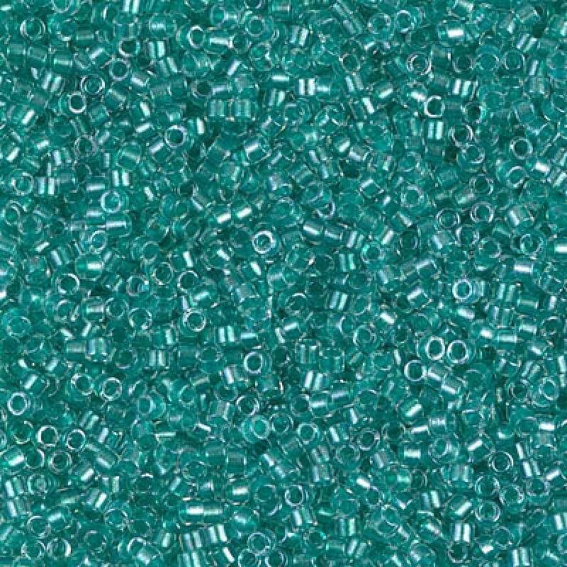 11/0 – Miyuki Delica - 5g Bag - Sparkling Turquoise Lined Crystal – DB0904