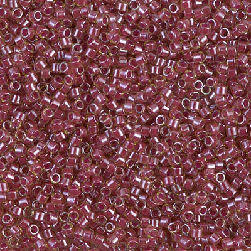 11/0 – Miyuki Delica - 5g Bag – Lined Amber/Cranberry – DB0283